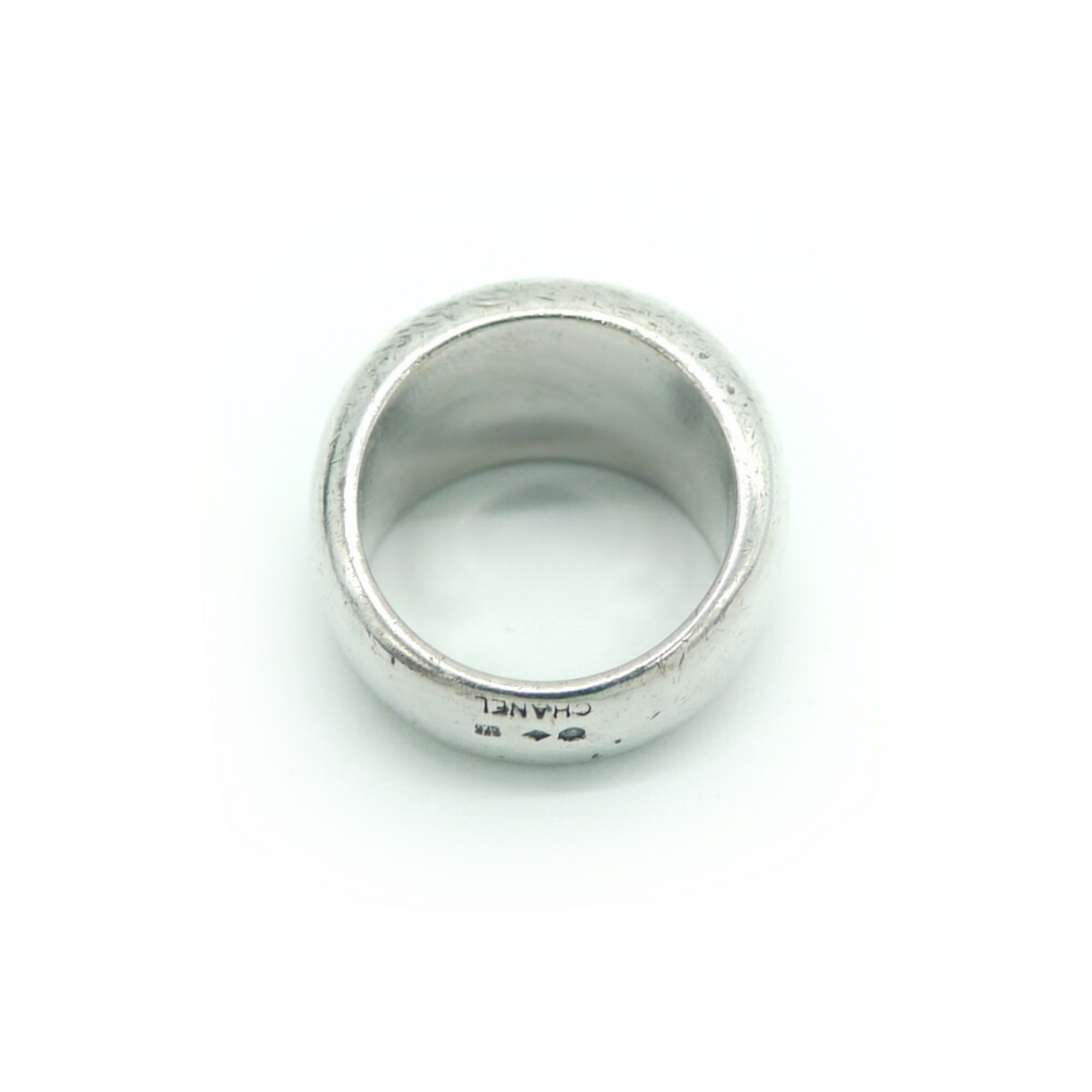 CHANEL Chanel silver 925 moon type signature ring No. 15