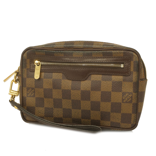 Auth Louis Vuitton Damier Pochette Billet Macau N61739 Men Women Clutch Bag