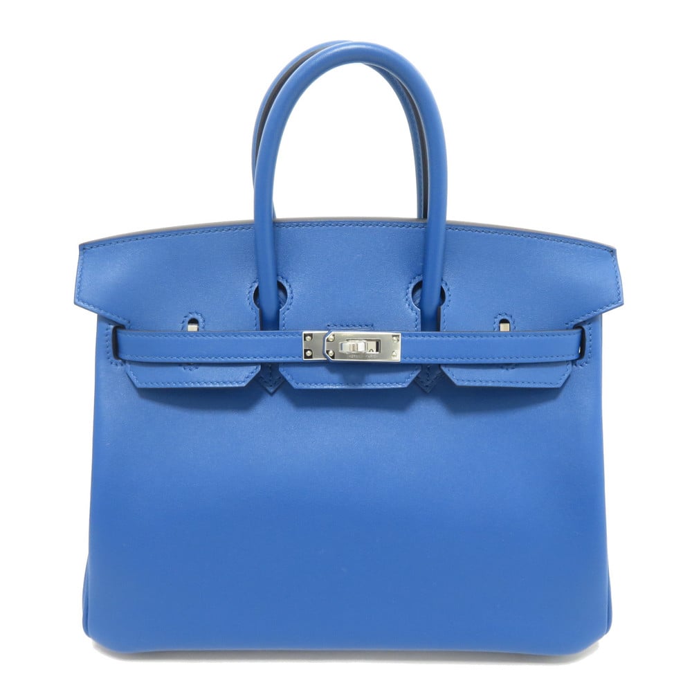 HERMES (Hermes) Birkin 25 Handbag Blue France (SV metal fittings