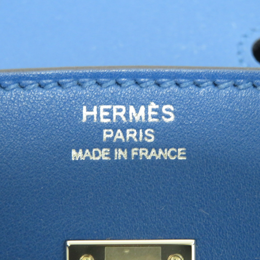 HERMES (Hermes) Birkin 25 Handbag Blue France (SV metal fittings