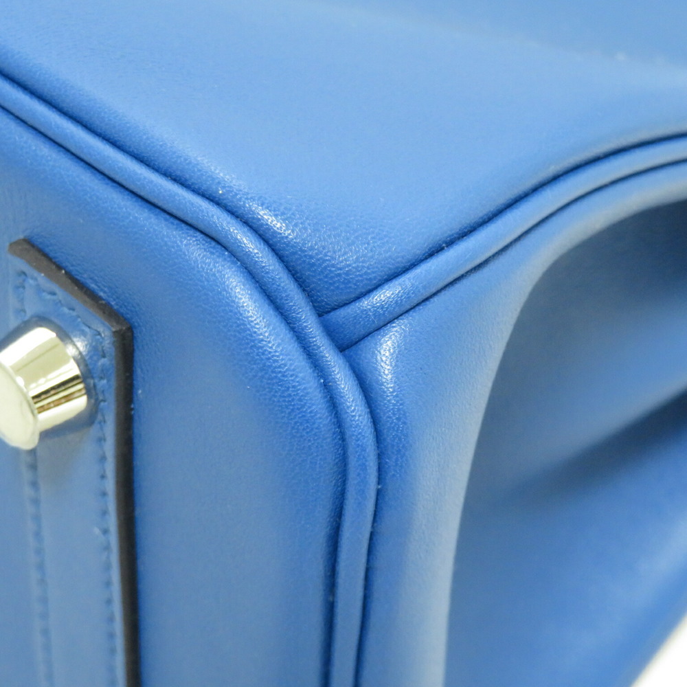 HERMES (Hermes) Birkin 25 Handbag Blue France (SV metal fittings) Swift B  Engraved Women's Men's