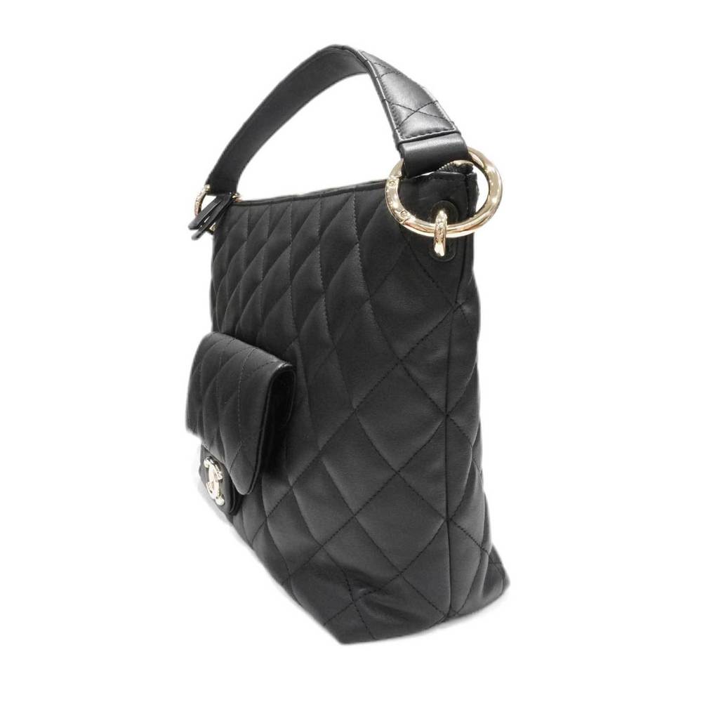 CHANEL Maxi Hobo Bag AS4347B Shoulder Black (SG Hardware) Calfskin