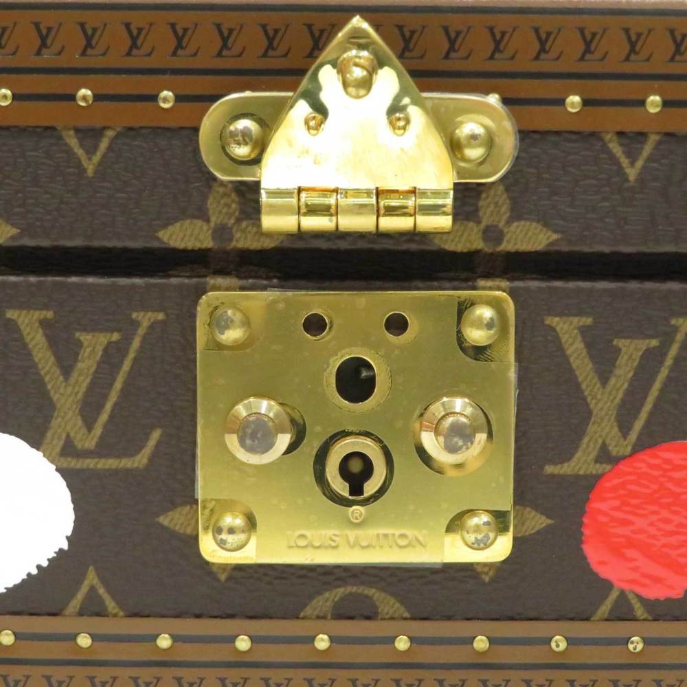 LOUIS VUITTON LV x YK Yayoi Kusama Coffret 8 Montre M10132 Brown Red  Monogram Canvas