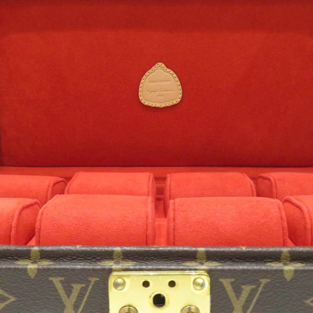 Louis Vuitton 8 Watch Case Monogram Canvas Red