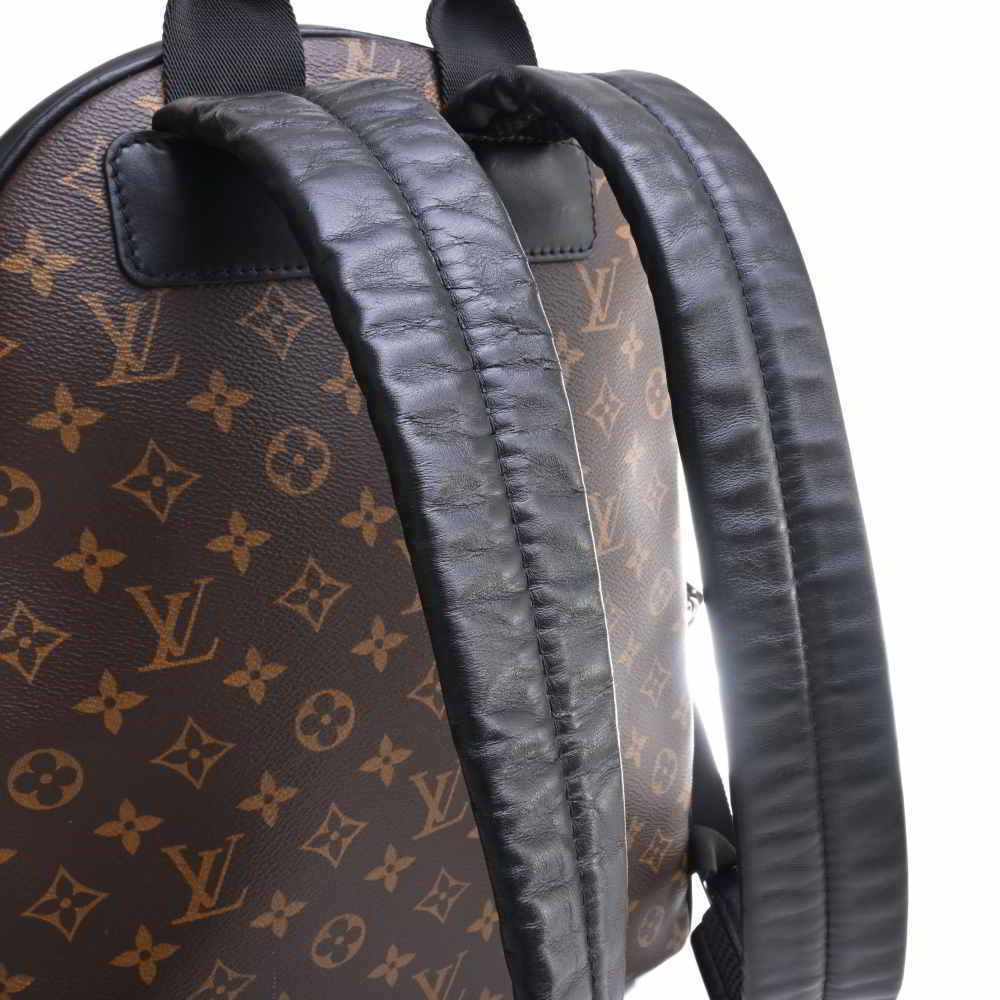 LOUIS VUITTON Louis Vuitton Monogram Macassar Josh NV Rucksack Backpack  M45349 Brown Black Ladies