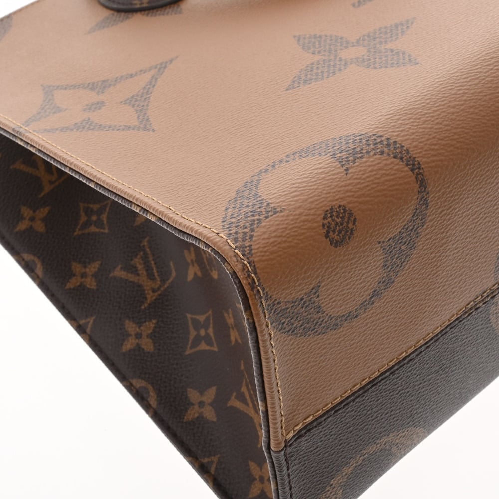 LOUIS VUITTON Louis Vuitton Monogram Reverse On The Go MM Brown M45321  Women's Canvas Bag