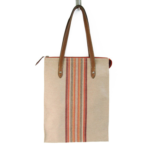 HEREU: Cabassa tote bag in canvas and leather - Brown