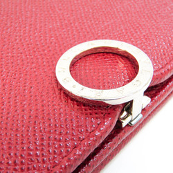 Bvlgari Bvlgari Bvlgari Women's Leather Long Wallet (bi-fold) Red Color