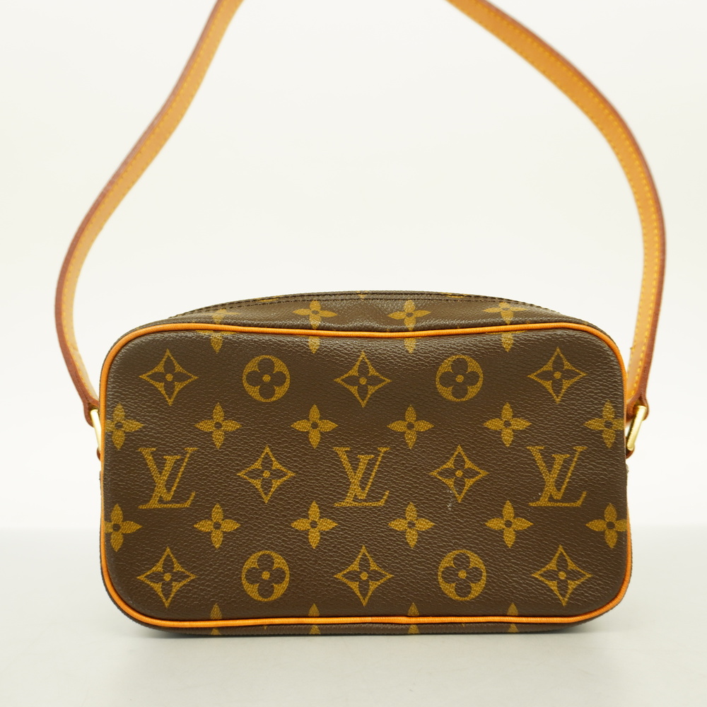 Auth Louis Vuitton Monogram Pochette Shite M51183 Women's Shoulder Bag