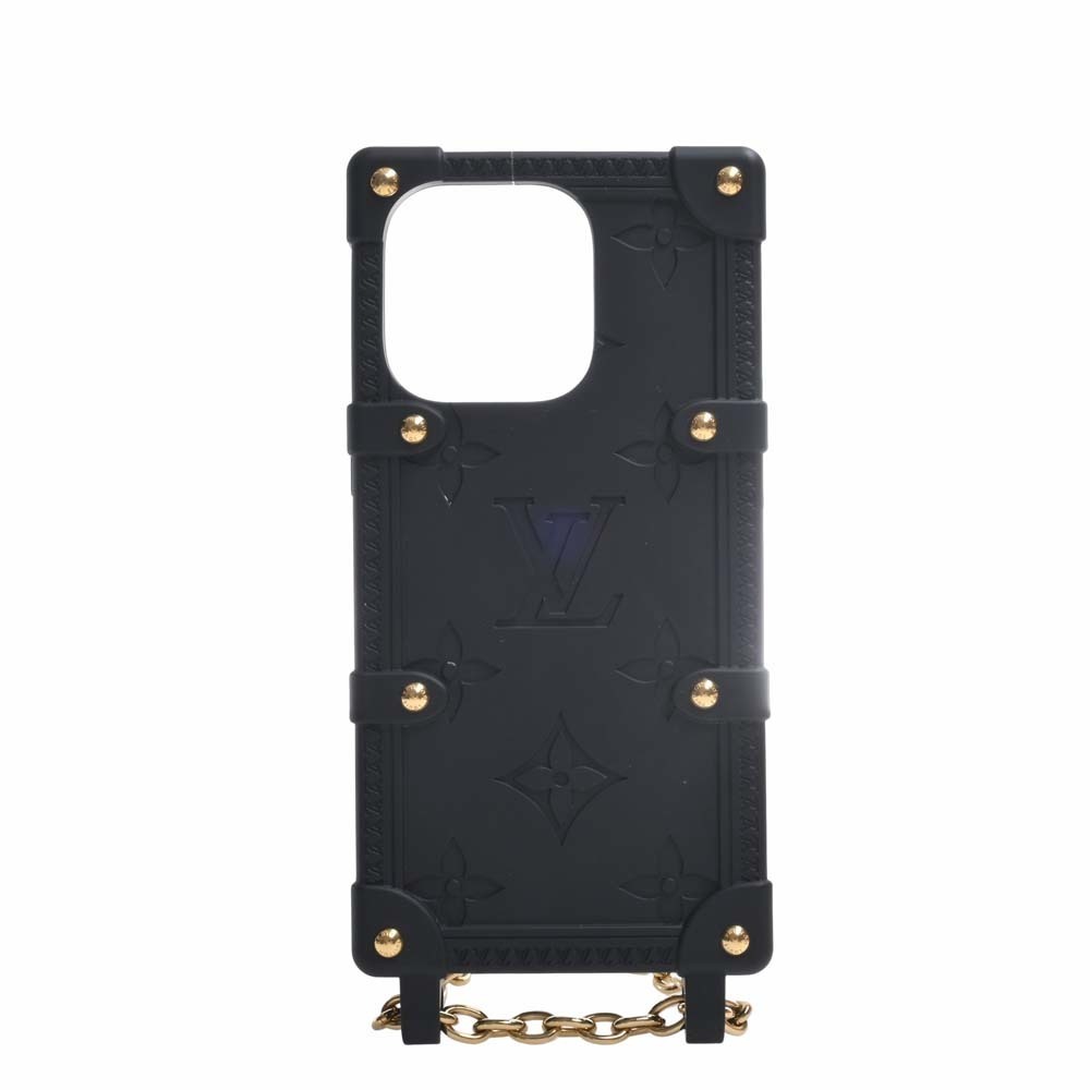 LOUIS VUITTON Louis Vuitton Monogram Rubber Li Trunk iPhone 14PRO Chain  Shoulder Smartphone Case M81997 Black Women's | eLADY Globazone