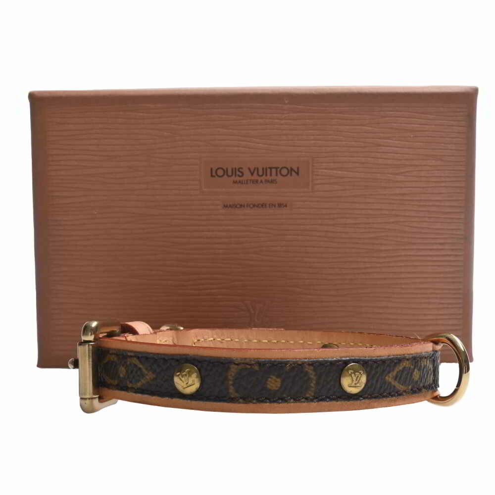 Louis Vuitton Dog Collar Monogram Collier Baxter PM M58072 Small