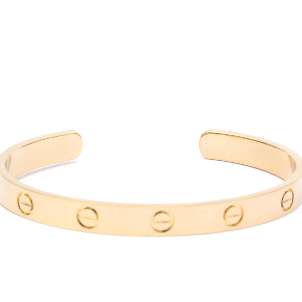 Cartier Love Bracelet Open Bangle Pink Gold [18K] No Stone Bangle Pink Gold