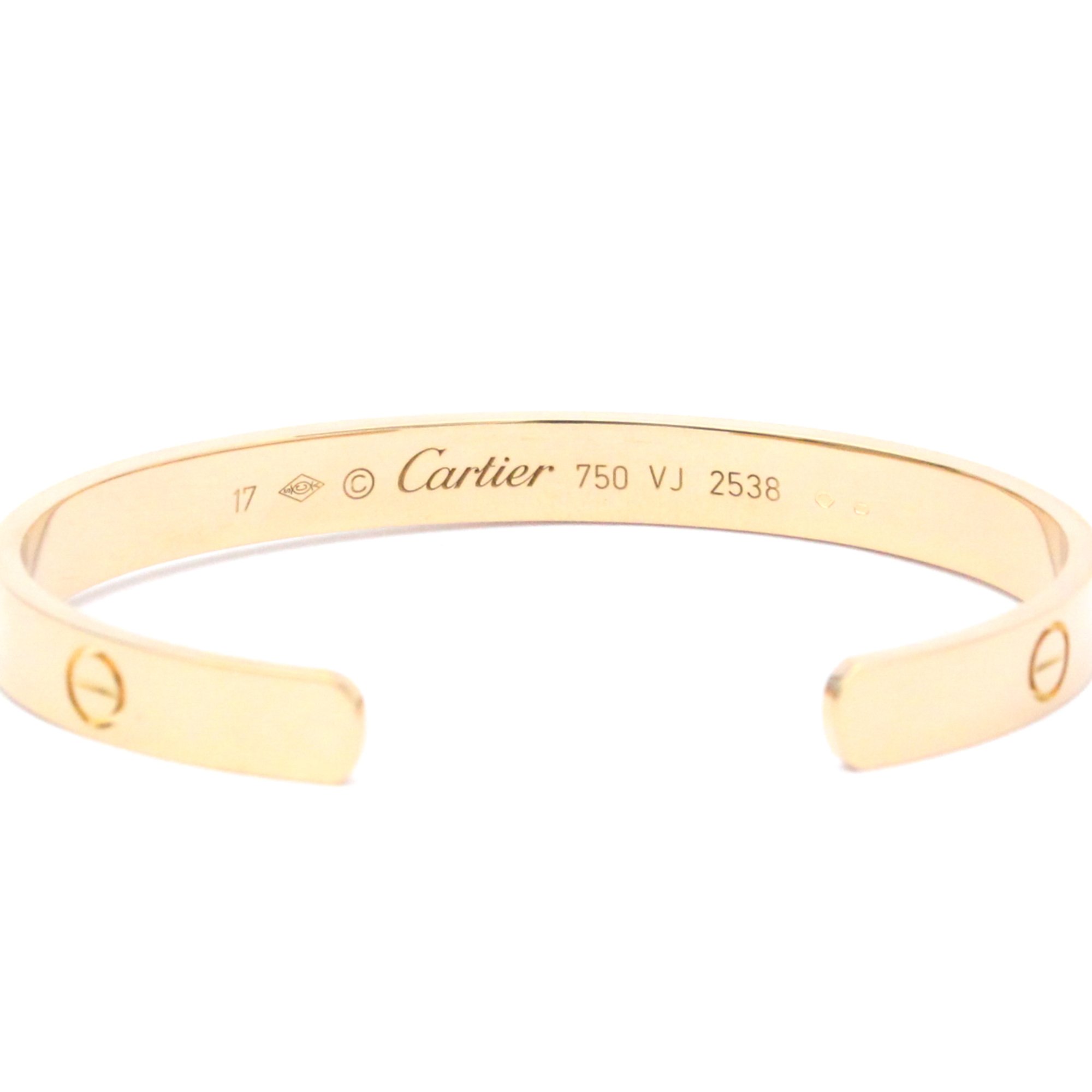 Cartier Love Bracelet Open Bangle Pink Gold (18K) No Stone Bangle Pink Gold