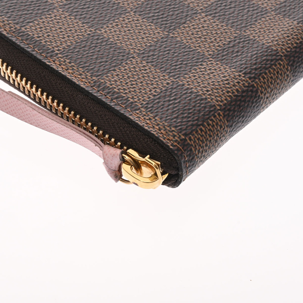 LOUIS VUITTON Louis Vuitton Damier Portefeuille Clemence Rose Ballerine  N41626 Ladies Canvas Long Wallet