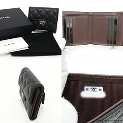 Chanel CHANEL Matelasse Classic Small Flap AP0231 Caviar Skin 3 Fold Wallet Box