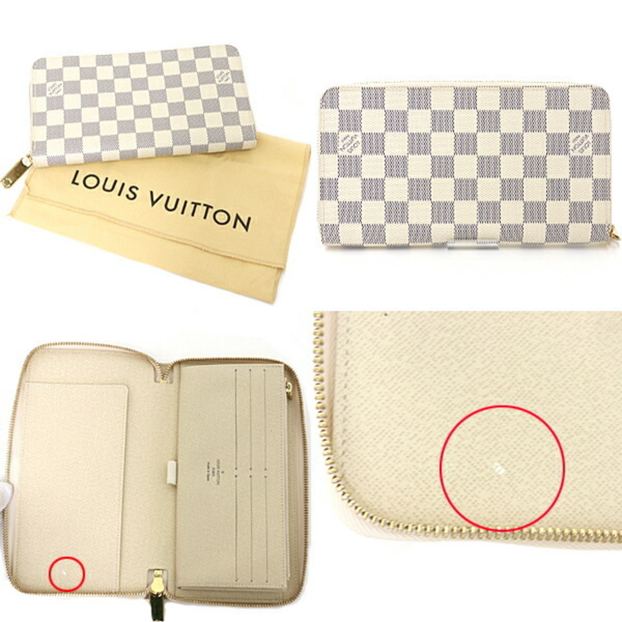 Louis Vuitton LOUIS VUITTON Damier Azur Zippy Organizer Round Long Wallet N60012