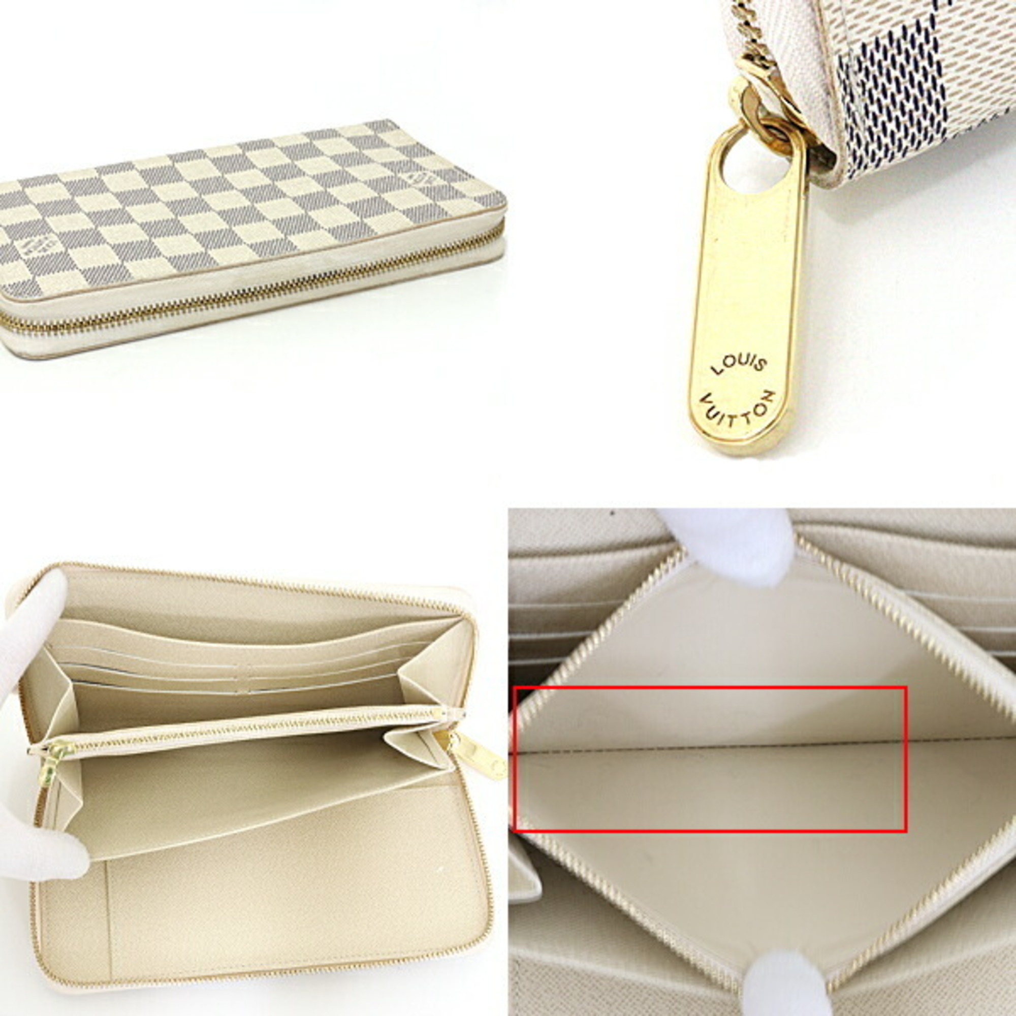 Louis Vuitton LOUIS VUITTON Damier Azur Zippy Organizer Round Long Wallet N60012