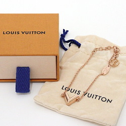 Unisex High End Louis Vuitton Nanogram Two-tone Monogram & LV Motif Tags  Pendant Necklace Bracelet Jewellery Set M63141/M63142