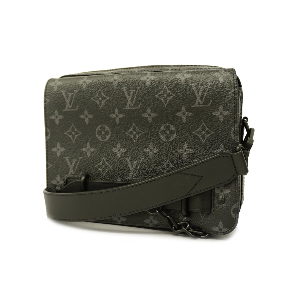 Auth Louis Vuitton Monogram Eclipse Steamer Messenger M45585 Men's Shoulder  Bag