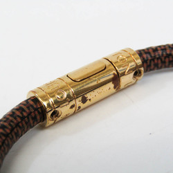 Louis Vuitton Damier Keep It Bracelet M6139 Damier Canvas,Metal Bangle Ebene,Gold