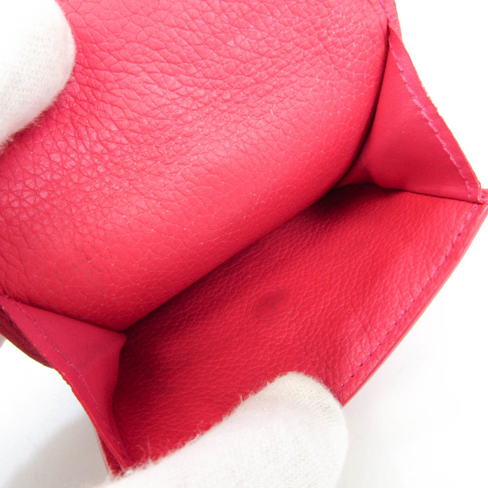 Louis Vuitton Portefeuille Lock Mini M67858 Women's Calf Leather Wallet  (tri-fold) Hot Pink