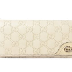 Gucci GUCCI long wallet sima ivory 216589