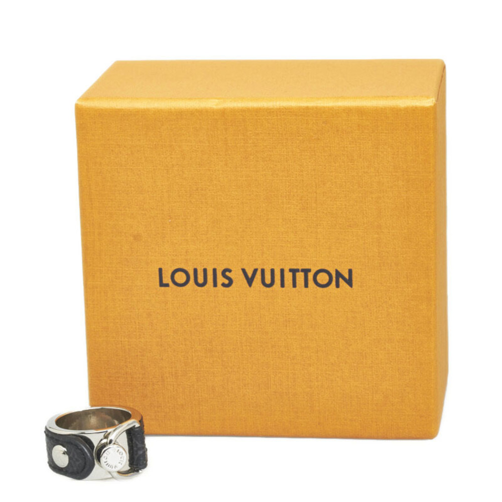 Louis Vuitton Monogram Eclipse Berg M Ring M64242 Black Silver