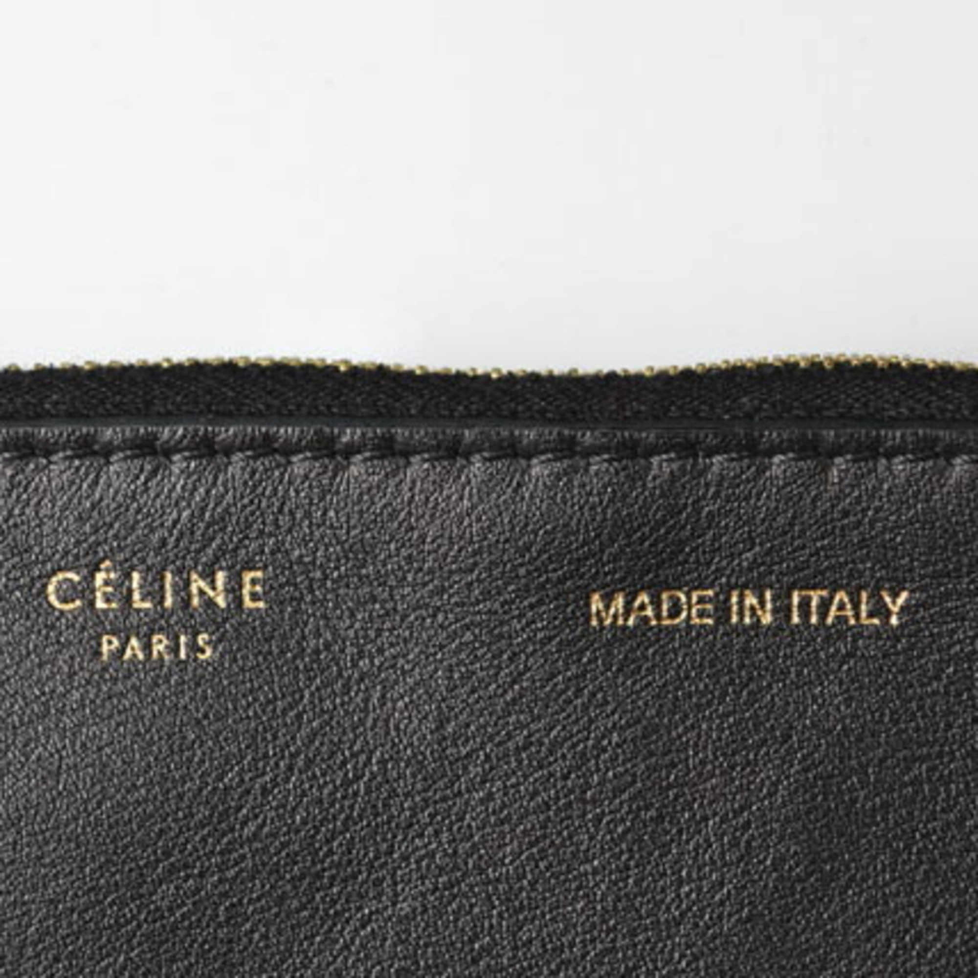 Celine bag drawstring CELINE Seau leather black