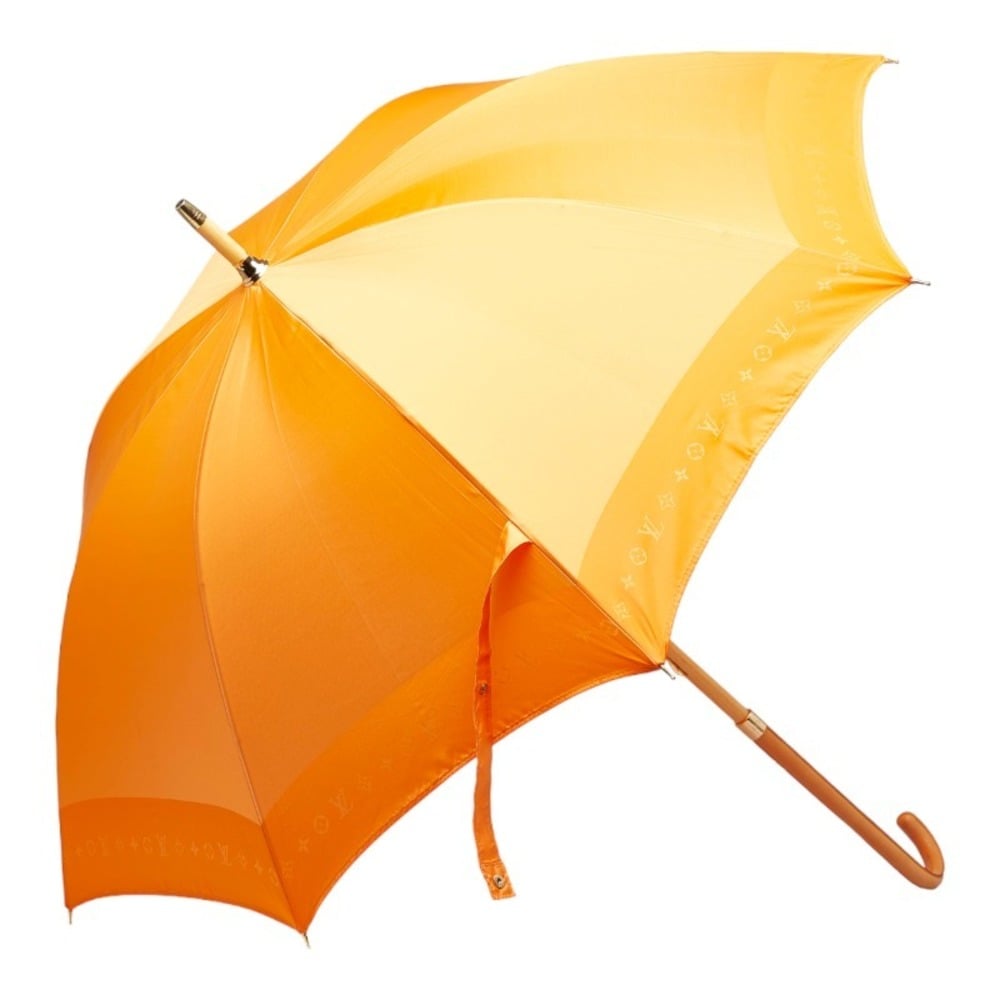 Louis Vuitton Monogram Parapluy Arc en Ciel Long Umbrella Parasol Orange  Polyester Leather Women's LOUIS VUITTON