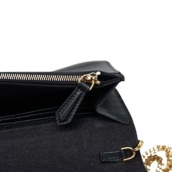 FENDI Bag Bugs Monster Chain 8M0346 Black Leather Ladies