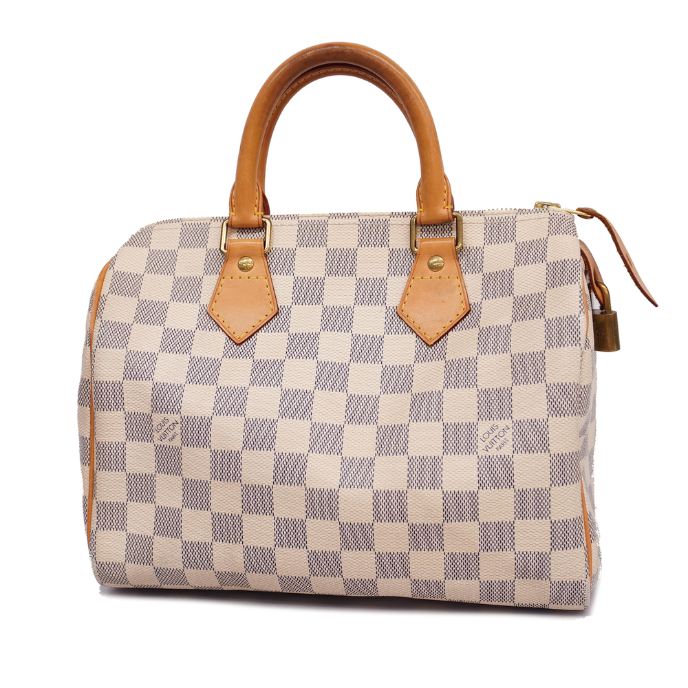 Louis Vuitton Speedy 25 Damier Azur Satchel Bag - Women