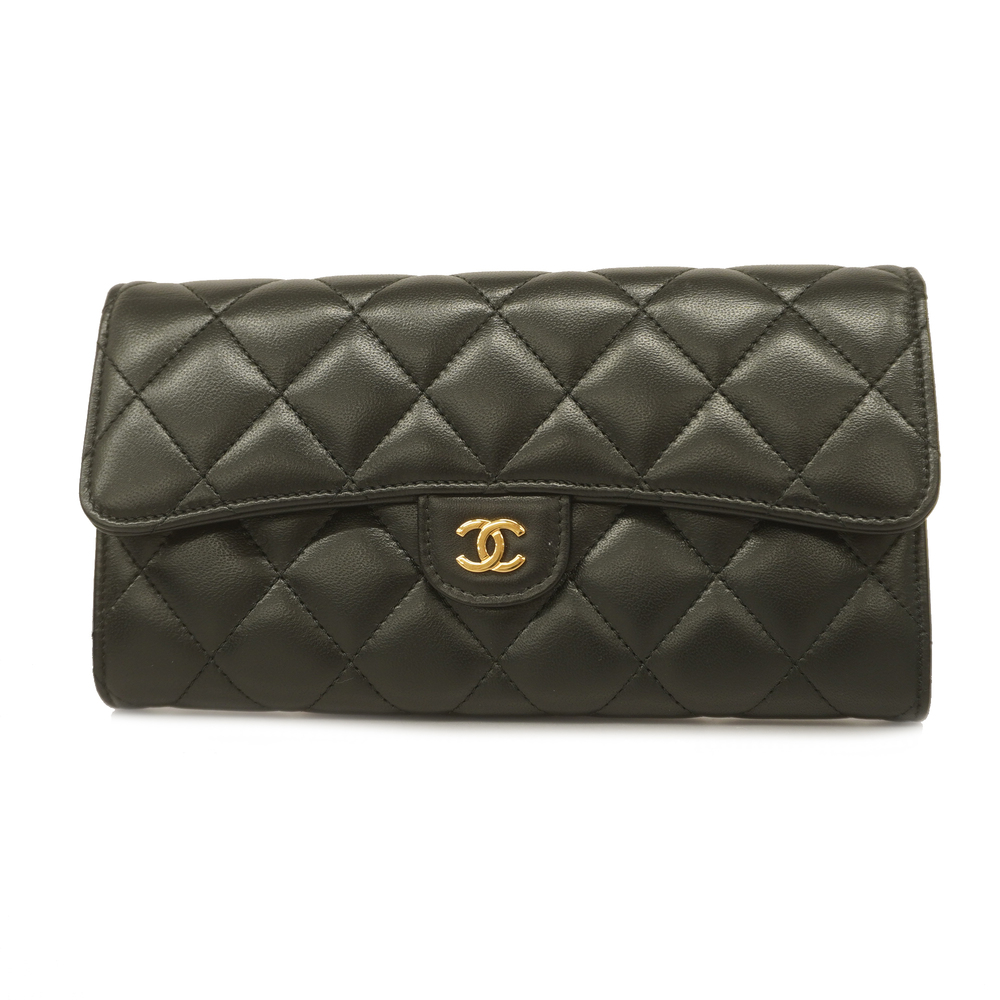 Chanel Womens Matelasse Folding Wallets