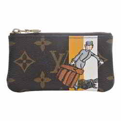 Authentic New Louis Vuitton White Multicolore Pochette Cle Key Coin Pouch  Case