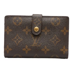 Louis Vuitton Brown Leather Pebbled Monogram Snap Button Wallets