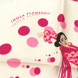 Hermes Petit Carre 40 Ola Flamenca i HOLA FLAMENCA! Scarf Muffler Pink Silk