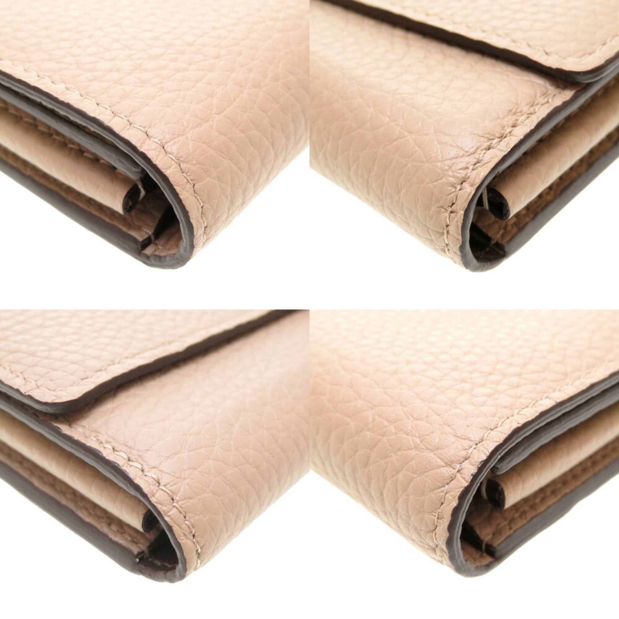 Louis Vuitton Portefeuil Capucines Taurillon Leather Galle M61249 IC Tag Long Wallet Beige