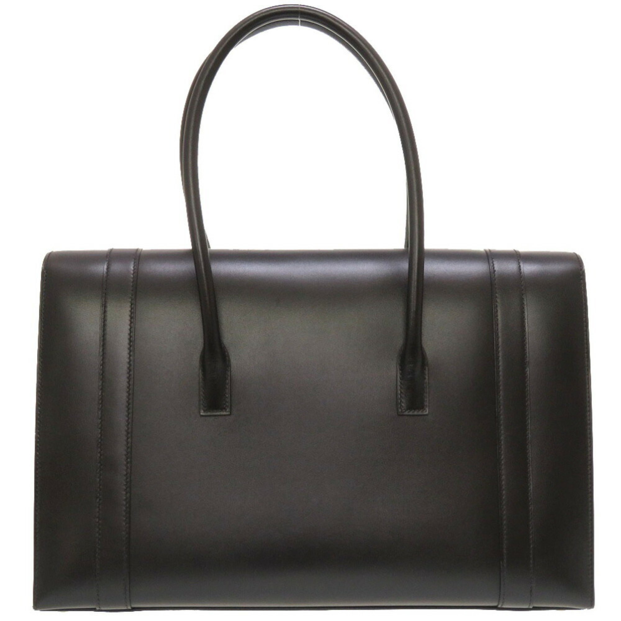 Hermes drag 2 37 box calf black □D stamped handbag bag