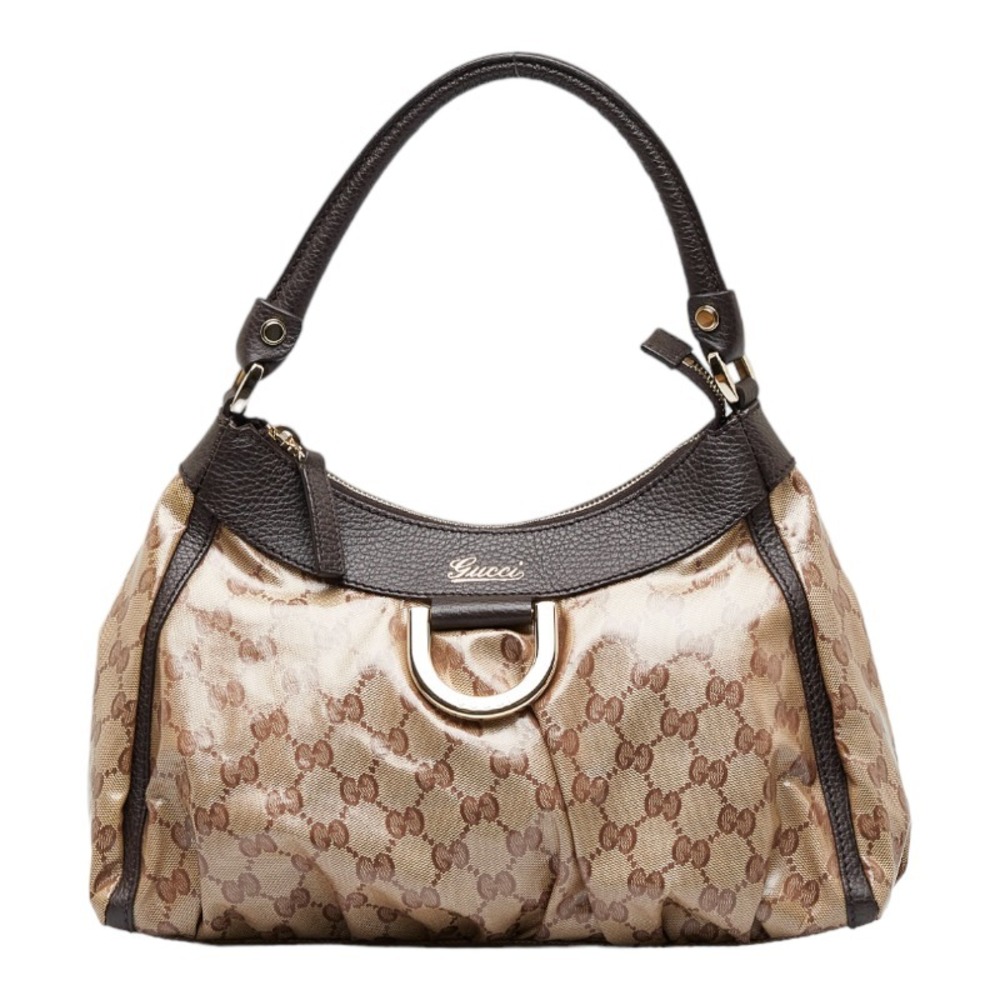 Brown Gucci GG Crystal Shoulder Bag