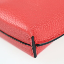 LOEWE Loewe Pocket Shoulder Bag 124.12.Z45 Calfskin Leather POPPY PINK Pink Series Silver Hardware Phone Case Pochette