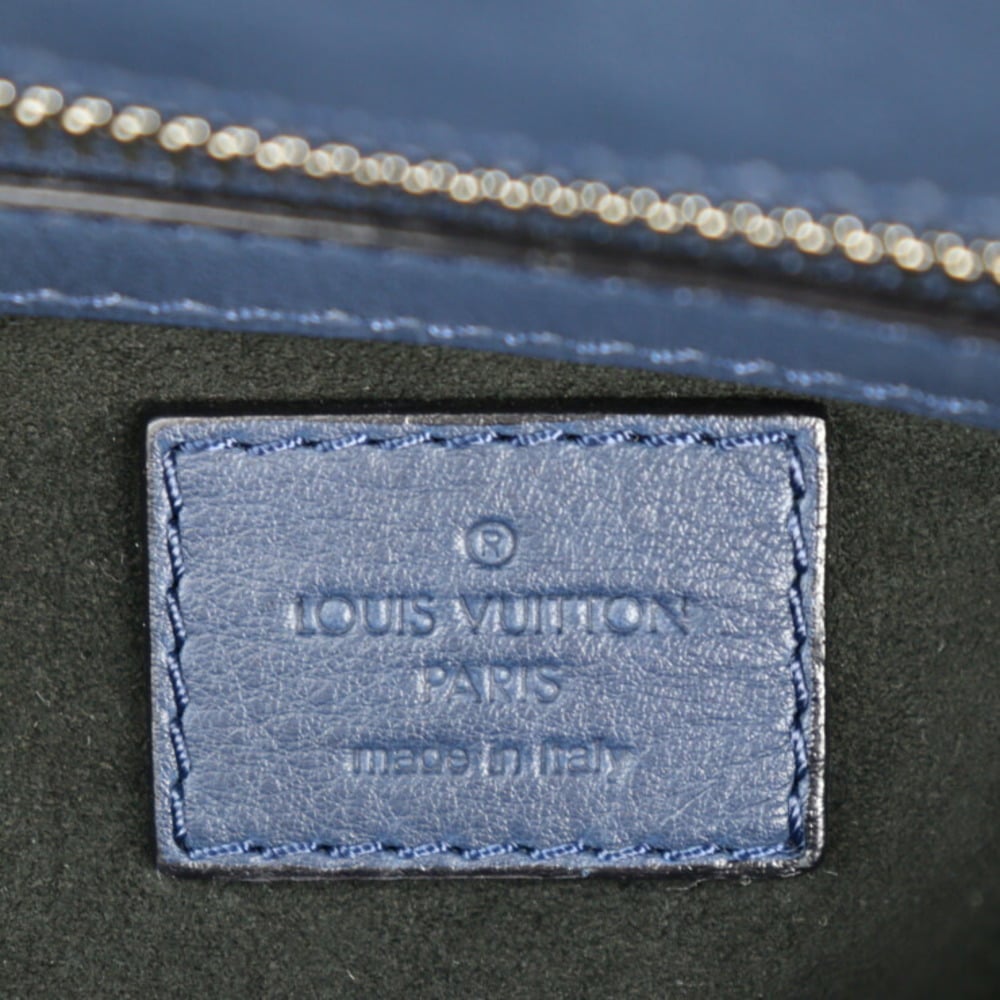 LOUIS VUITTON Louis Vuitton Lilia GM Monogram Antia Tote Bag M94041 Lambskin  Andigo Blue Silver Hardware Shoulder