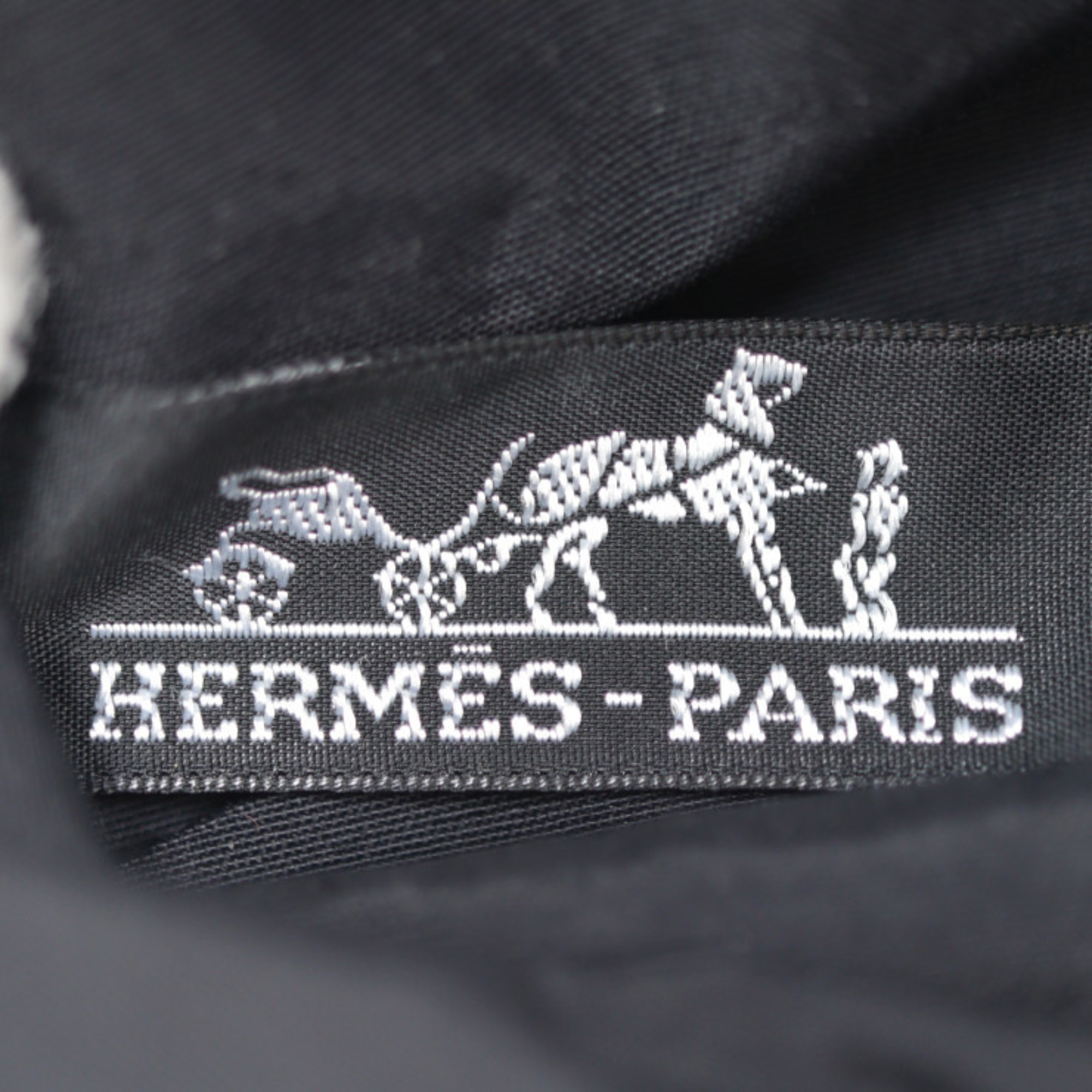 HERMES Hermes Bolide Pouch PM Cotton Canvas Leather Black Silver Hardware H Logo Makeup
