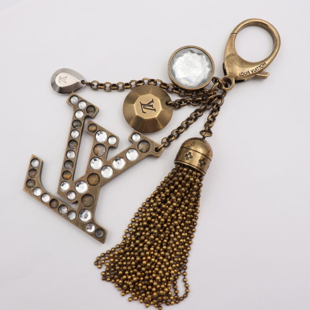 Authenticated Used LOUIS VUITTON Louis Vuitton bijou sack calypse key  holder M65724 metal rhinestone vintage gold LV logo 
