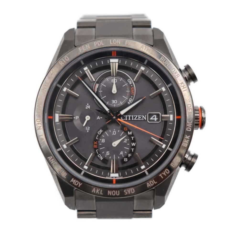 CITIZEN Citizen Direct Flight Atessa Eco Drive Watch  AT8185-62E/H800-T025871 Super Titanium Black Solar Radio GPS Chronograph |  eLADY Globazone