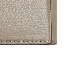Fendi Selleria Peekaboo long wallet bi-fold 8M0308 gray leather ladies FENDI