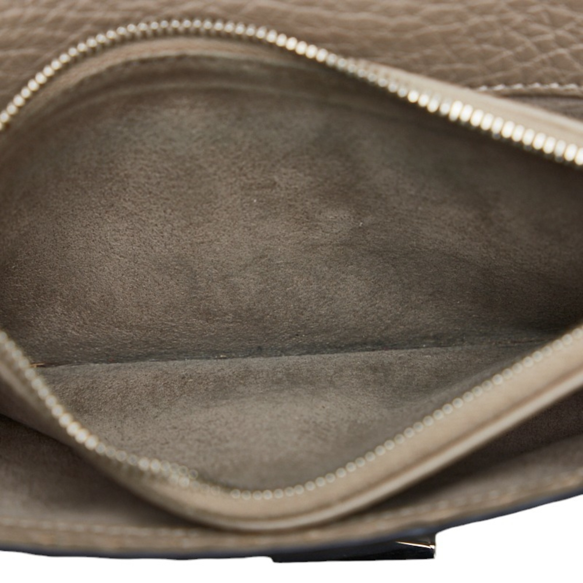 Fendi Selleria Peekaboo long wallet bi-fold 8M0308 gray leather ladies FENDI
