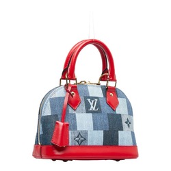 Louis Vuitton Monogram Alma BB Handbag M45042 Blue Red Leather Women's  LOUIS VUITTON