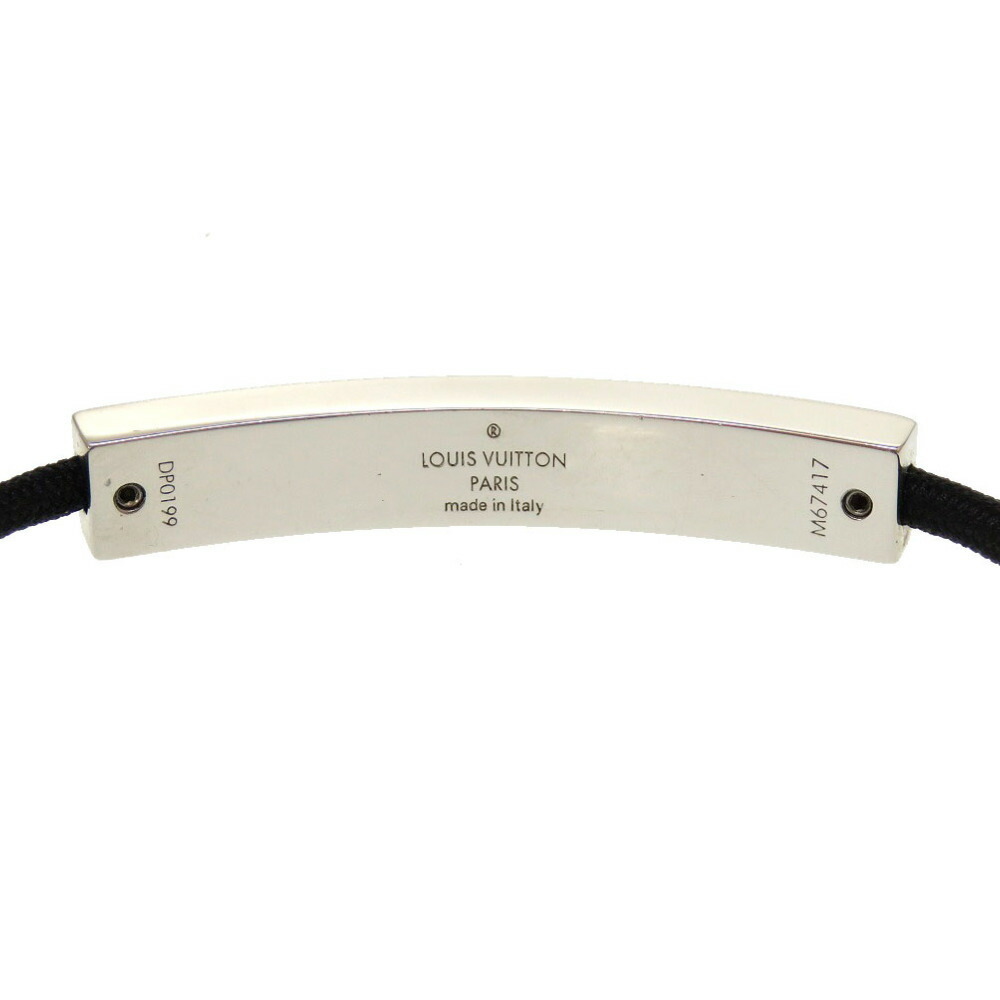 LOUIS VUITTON Nylon LV Space Bracelet Black 480617