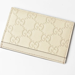 Gucci Card Case Business Holder Pass GUCCI Shima Leather Off White 163233 A0V1G 9022