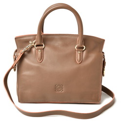 Loewe handbag shoulder bag 2way LOEWE anagram leather brown rose