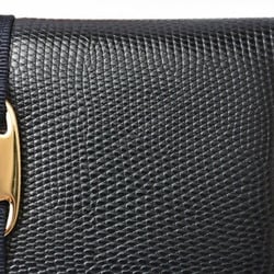 Salvatore Ferragamo Ferragamo Salvatore long wallet ribbon embossed leather dark navy